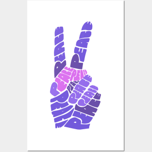 Peace Hand Posters and Art